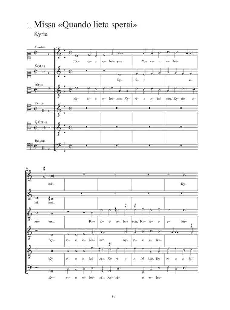 Primus liber missarum sex vocum - Vol. 4